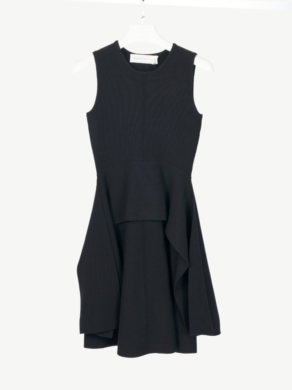 Victoria Victoria Beckham Black Compact Viscose-Blend Knit Dress
